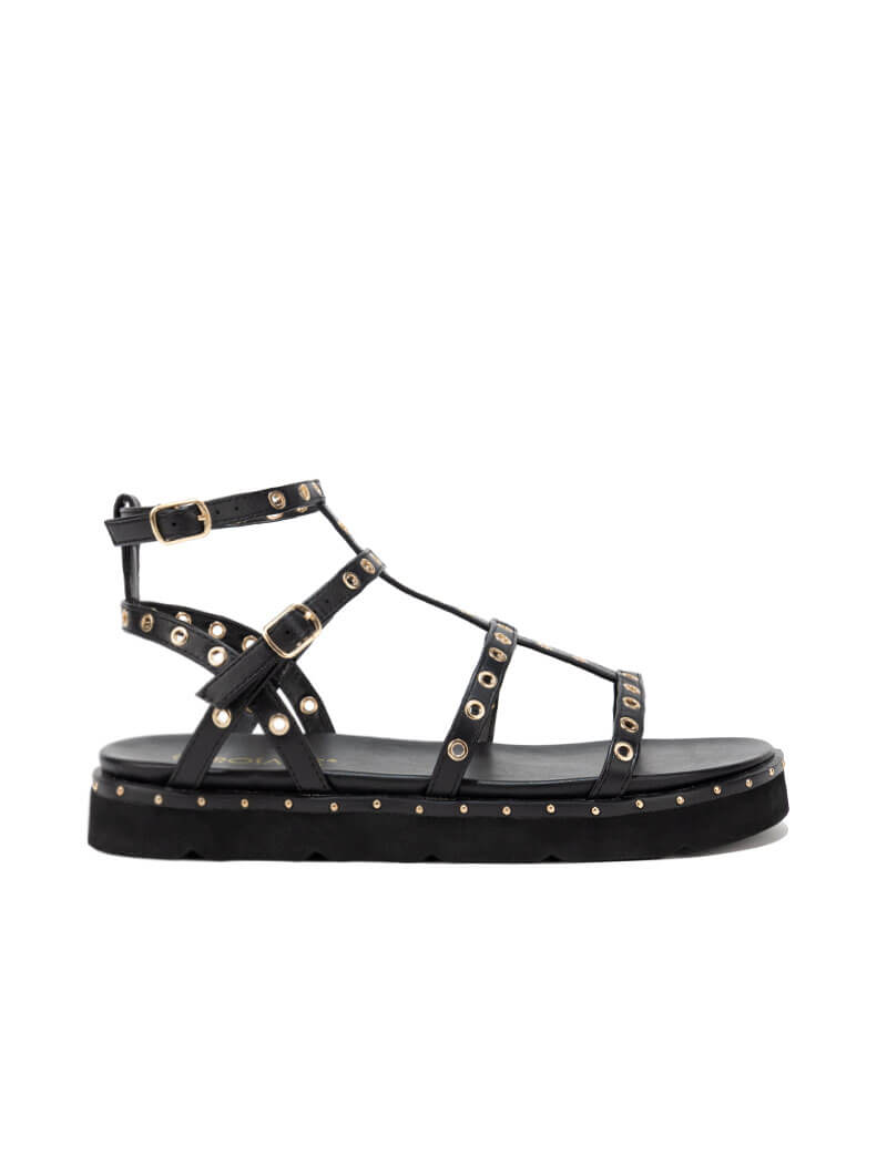 Sandales plateforme à clous